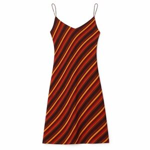 RALPH by Ralph Lauren Green/Orange Slip Dress